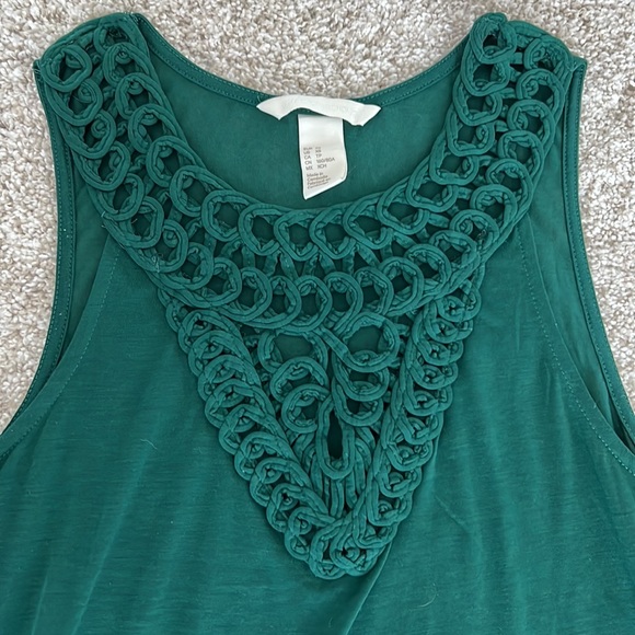 H&M Green Crochet Tank Size XS - Picture 3 of 5
